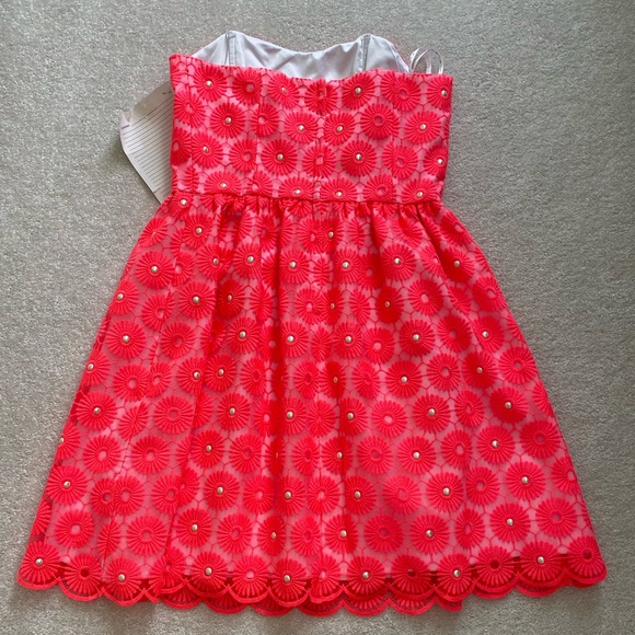 NWT Lilly Pulitzer Sample Payton Dress Coral 0 - Picture 2 of 2